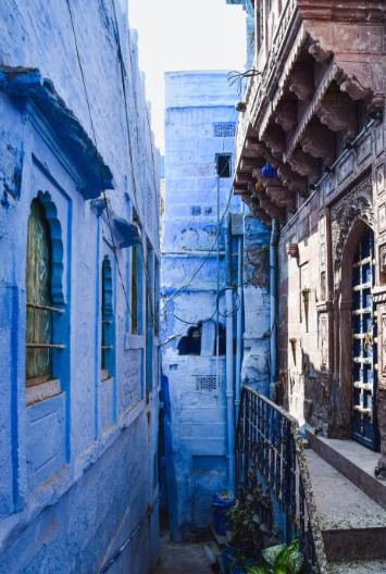 Blue City lane, Jodhpur at golden hour