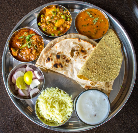 Rajasthani laal maas thali